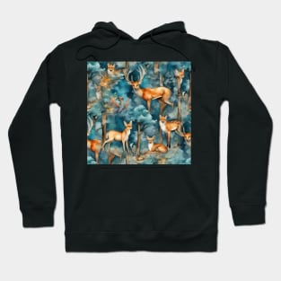 Creatures in the enchanted forest watercolor Hoodie